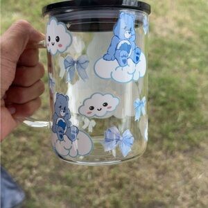 Cute Bear and Cloud Glass Mug